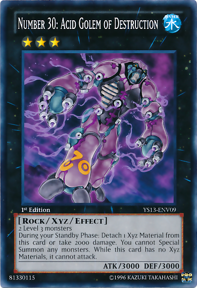 Number 30: Acid Golem of Destruction [YS13-ENV09] Common | Jomio and Rueliete's Cards and Comics