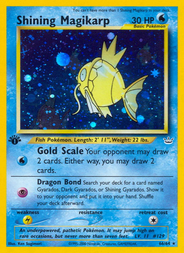 Shining Magikarp (66/64) [Neo Revelation 1st Edition] | Jomio and Rueliete's Cards and Comics