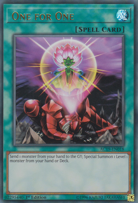 One for One [AC19-EN018] Ultra Rare | Jomio and Rueliete's Cards and Comics