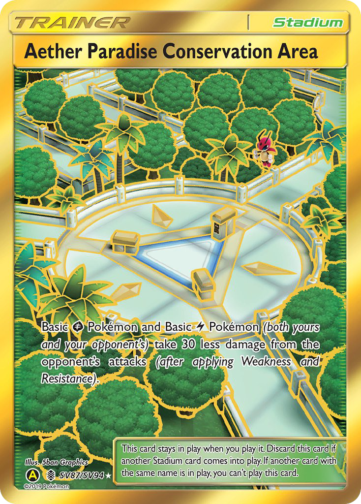 Aether Paradise Conservation Area (SV87/SV94) [Sun & Moon: Hidden Fates - Shiny Vault] | Jomio and Rueliete's Cards and Comics