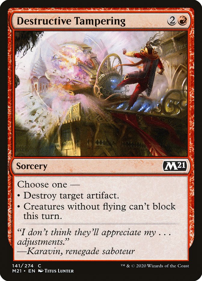 Destructive Tampering [Core Set 2021] | Jomio and Rueliete's Cards and Comics