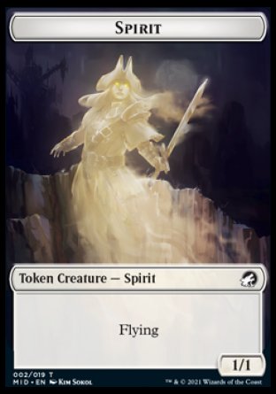 Spirit Token [Innistrad: Midnight Hunt Tokens] | Jomio and Rueliete's Cards and Comics