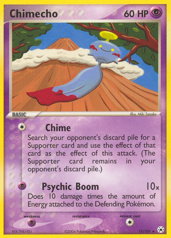 Chimecho (17/101) [EX: Hidden Legends] | Jomio and Rueliete's Cards and Comics