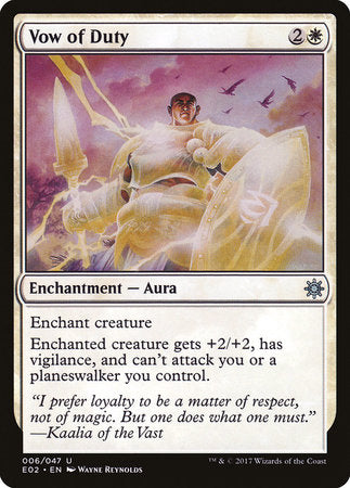 Vow of Duty [Explorers of Ixalan] | Jomio and Rueliete's Cards and Comics