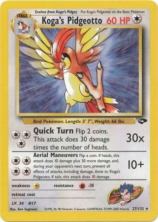 Koga's Pidgeotto (27/132) [Gym Challenge Unlimited] | Jomio and Rueliete's Cards and Comics