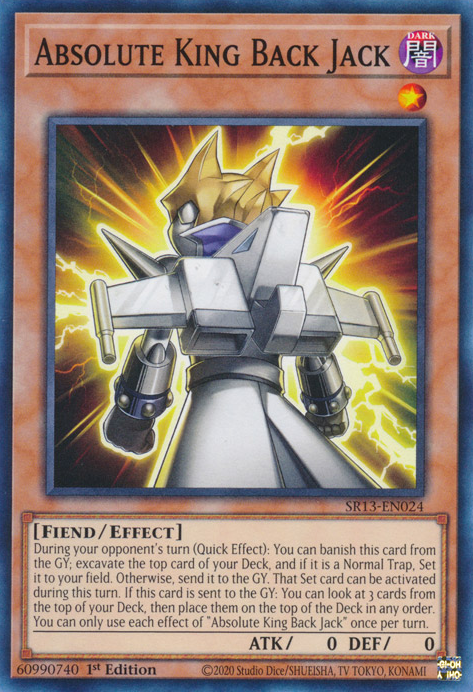 Absolute King Back Jack [SR13-EN024] Common | Jomio and Rueliete's Cards and Comics