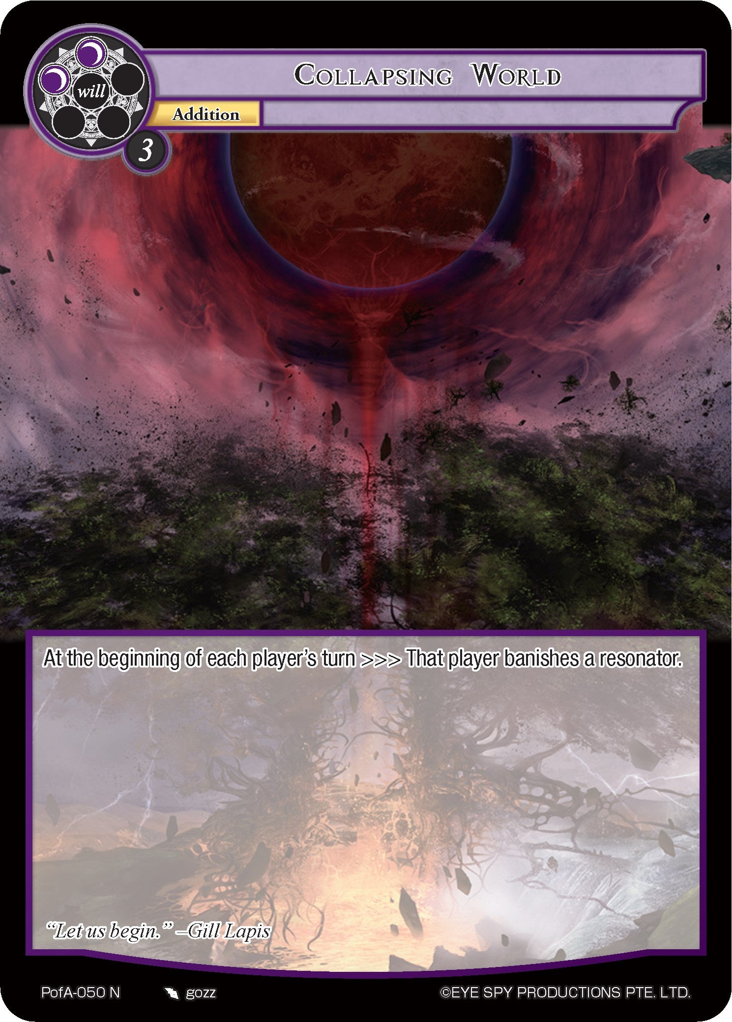 Collapsing World (PofA-050) [Alice Origin IV: Prologue of Attoractia] | Jomio and Rueliete's Cards and Comics