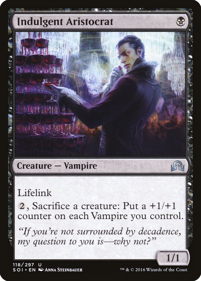 Indulgent Aristocrat [Shadows over Innistrad] | Jomio and Rueliete's Cards and Comics