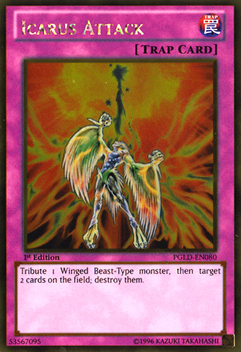Icarus Attack [PGLD-EN080] Gold Rare | Jomio and Rueliete's Cards and Comics