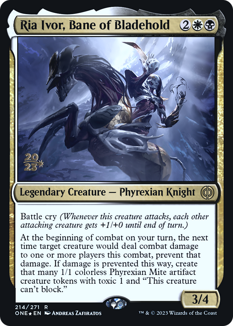 Ria Ivor, Bane of Bladehold [Phyrexia: All Will Be One Prerelease Promos] | Jomio and Rueliete's Cards and Comics