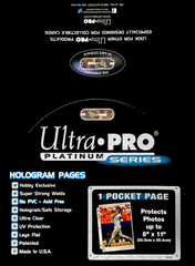 Ultra PRO: Platinum Hologram 1-Pocket Pages - 3-Holes (8.5" x 11" / 100-Pack) | Jomio and Rueliete's Cards and Comics