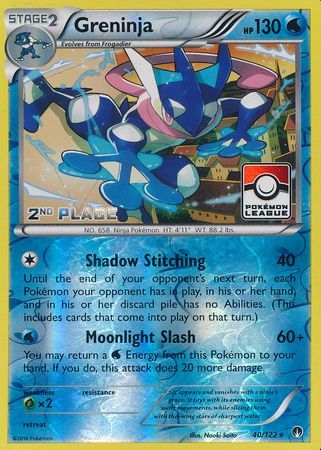 Greninja (40/122) (League Promo 2nd Place) [XY: BREAKpoint] | Jomio and Rueliete's Cards and Comics