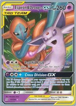 Espeon & Deoxys GX (72/236) (Perfection - Henry Brand) [World Championships 2019] | Jomio and Rueliete's Cards and Comics