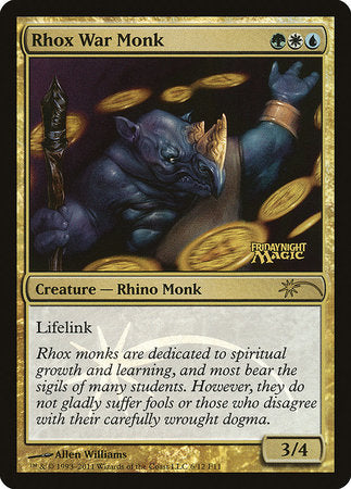 Rhox War Monk [Friday Night Magic 2011] | Jomio and Rueliete's Cards and Comics