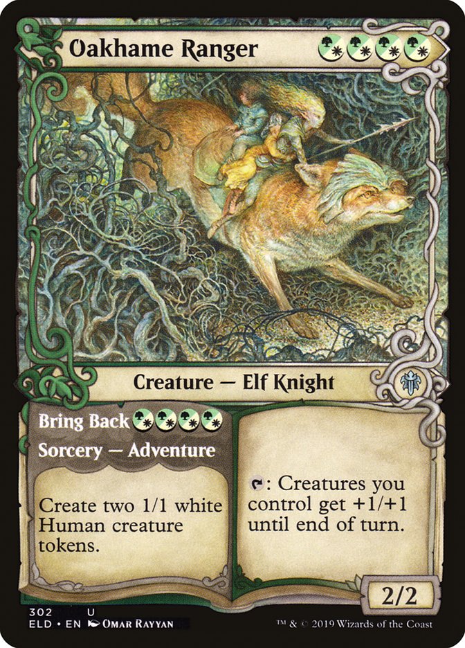 Oakhame Ranger // Bring Back (Showcase) [Throne of Eldraine] | Jomio and Rueliete's Cards and Comics