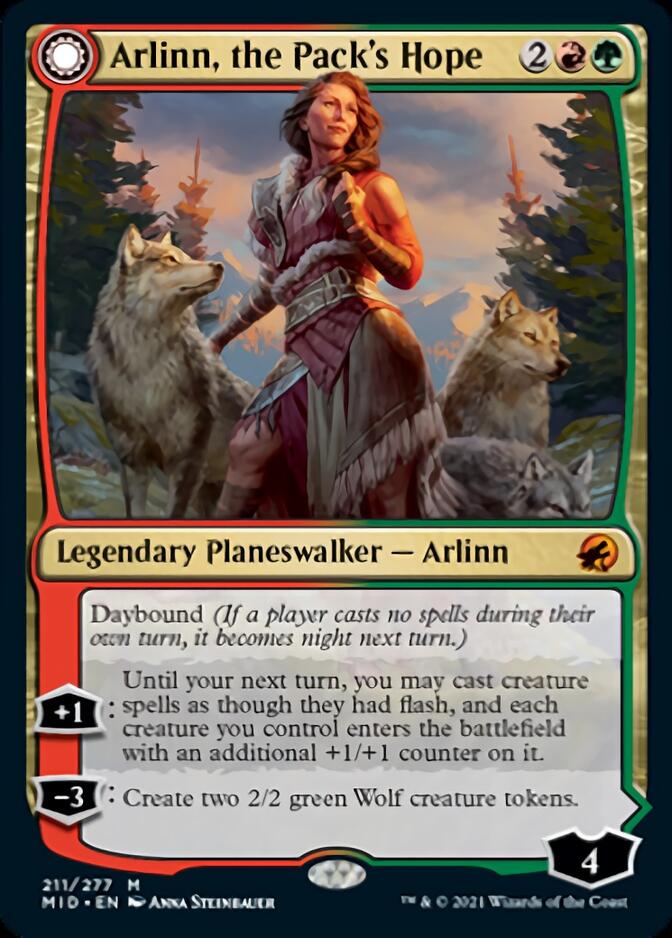Arlinn, the Pack's Hope // Arlinn, the Moon's Fury [Innistrad: Midnight Hunt] | Jomio and Rueliete's Cards and Comics