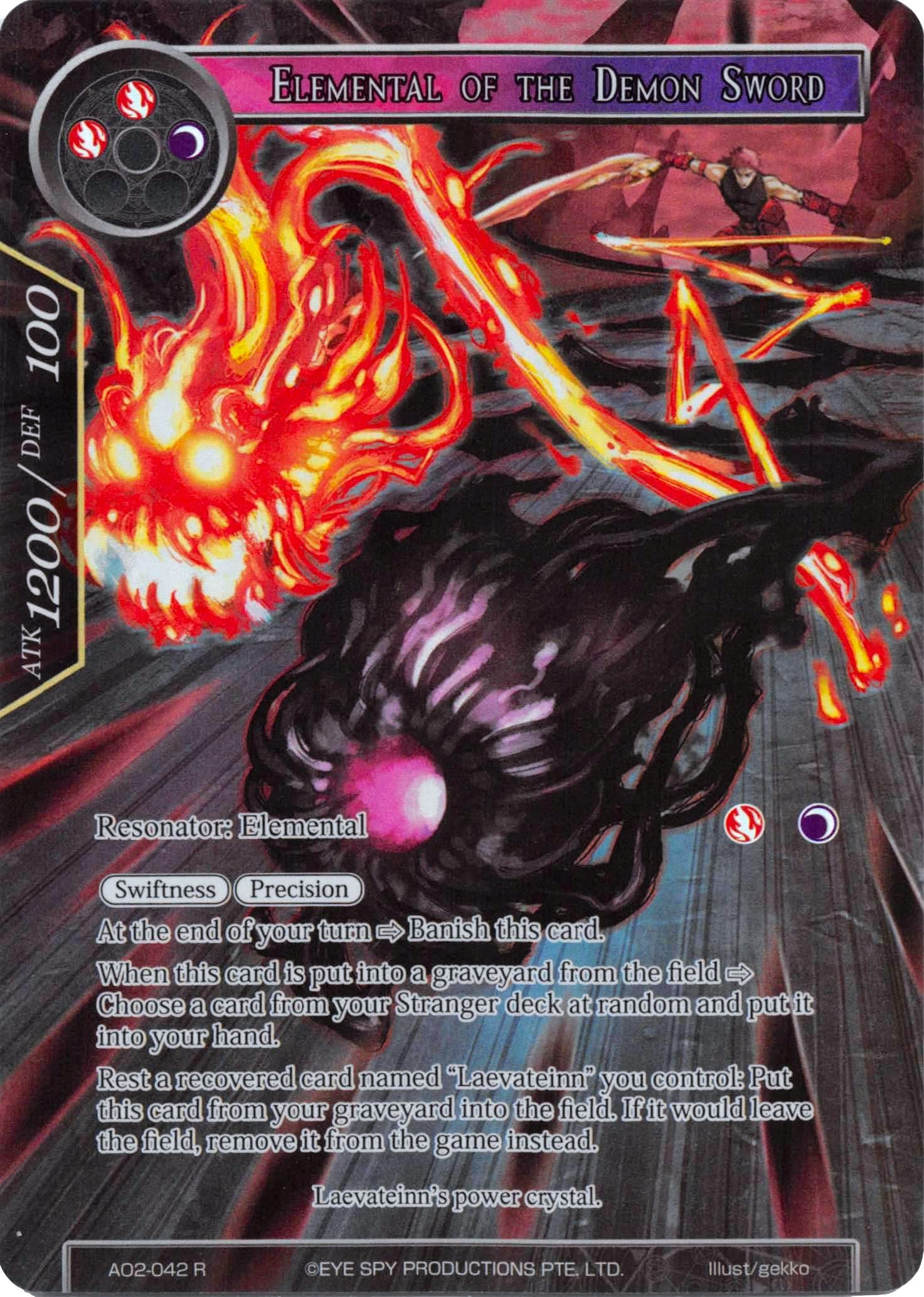Elemental of the Demon Sword (Full Art) (AO2-042) [Alice Origin II] | Jomio and Rueliete's Cards and Comics