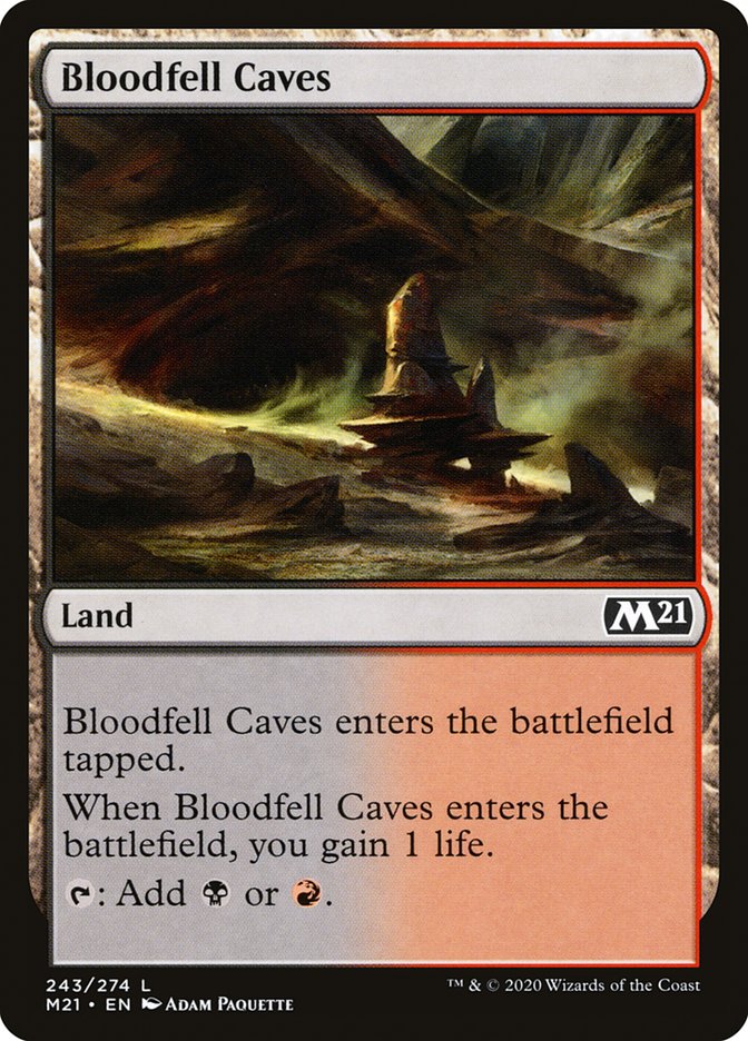 Bloodfell Caves [Core Set 2021] | Jomio and Rueliete's Cards and Comics