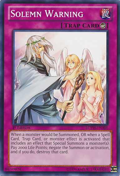 Solemn Warning [LCYW-EN301] Common | Jomio and Rueliete's Cards and Comics