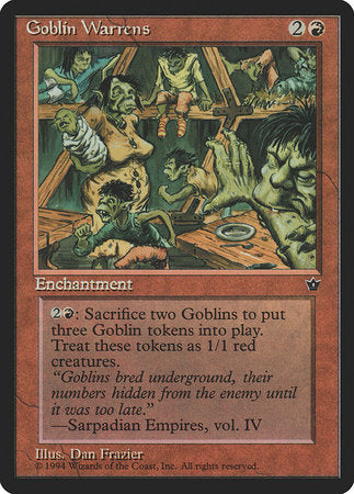 Goblin Warrens [Fallen Empires] | Jomio and Rueliete's Cards and Comics