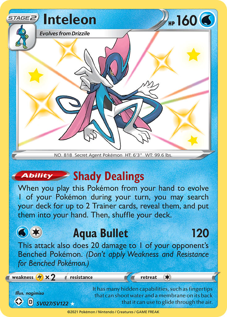 Inteleon (SV027/SV122) [Sword & Shield: Shining Fates] | Jomio and Rueliete's Cards and Comics
