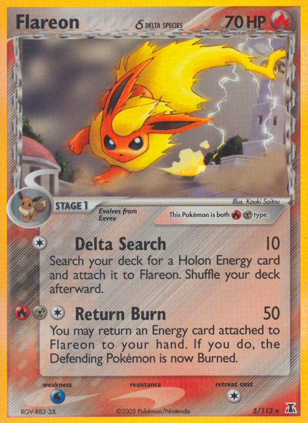 Flareon (5/113) (Delta Species) [EX: Delta Species] | Jomio and Rueliete's Cards and Comics