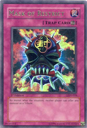 Mask of Restrict [LON-018] Ultra Rare | Jomio and Rueliete's Cards and Comics