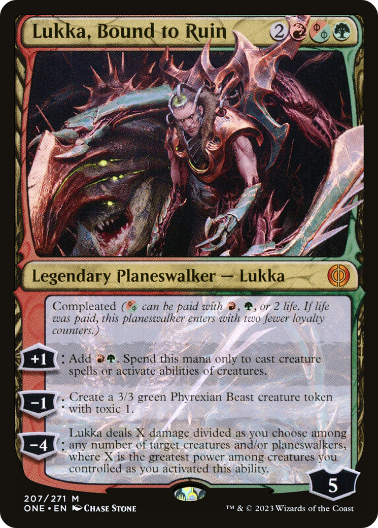 Lukka, Bound to Ruin [Phyrexia: All Will Be One] | Jomio and Rueliete's Cards and Comics