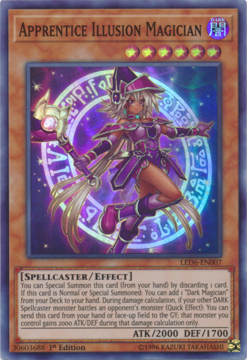 Apprentice Illusion Magician [LED6-EN007] Super Rare | Jomio and Rueliete's Cards and Comics