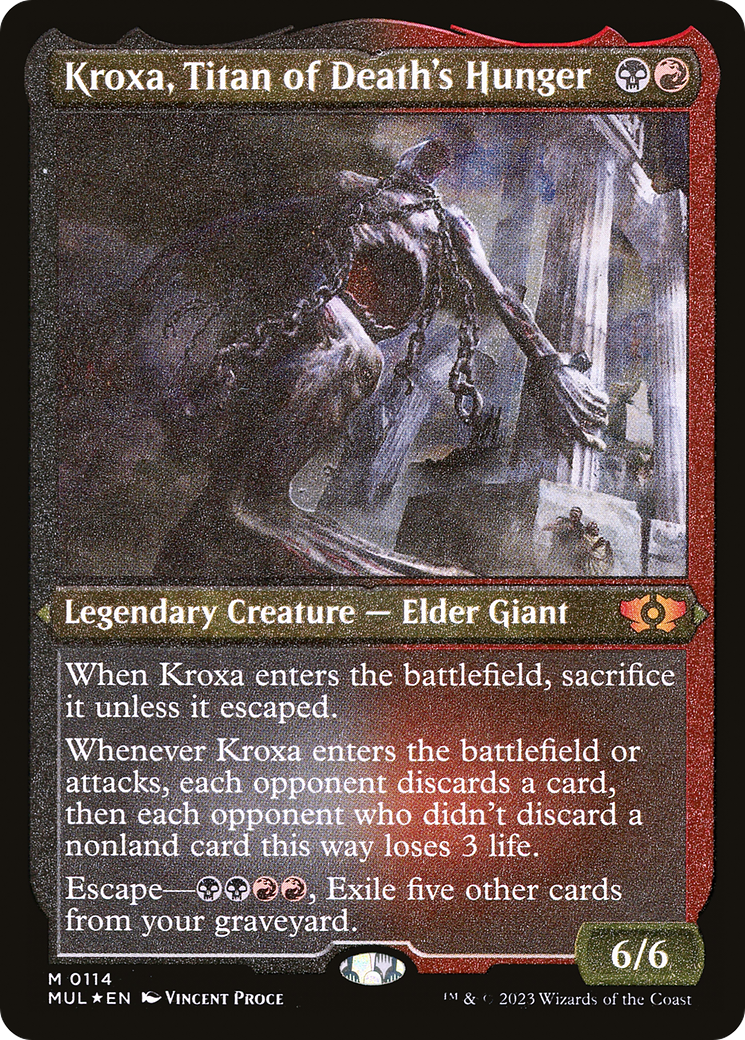 Kroxa, Titan of Death's Hunger (Foil Etched) [Multiverse Legends] | Jomio and Rueliete's Cards and Comics