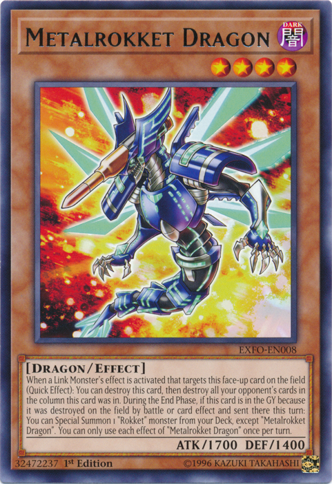 Metalrokket Dragon [EXFO-EN008] Rare | Jomio and Rueliete's Cards and Comics