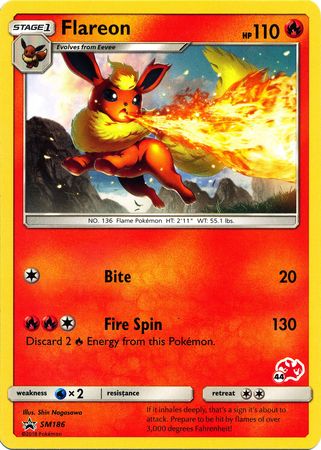Flareon (SM186) (Charizard Stamp #44) [Battle Academy 2020] | Jomio and Rueliete's Cards and Comics