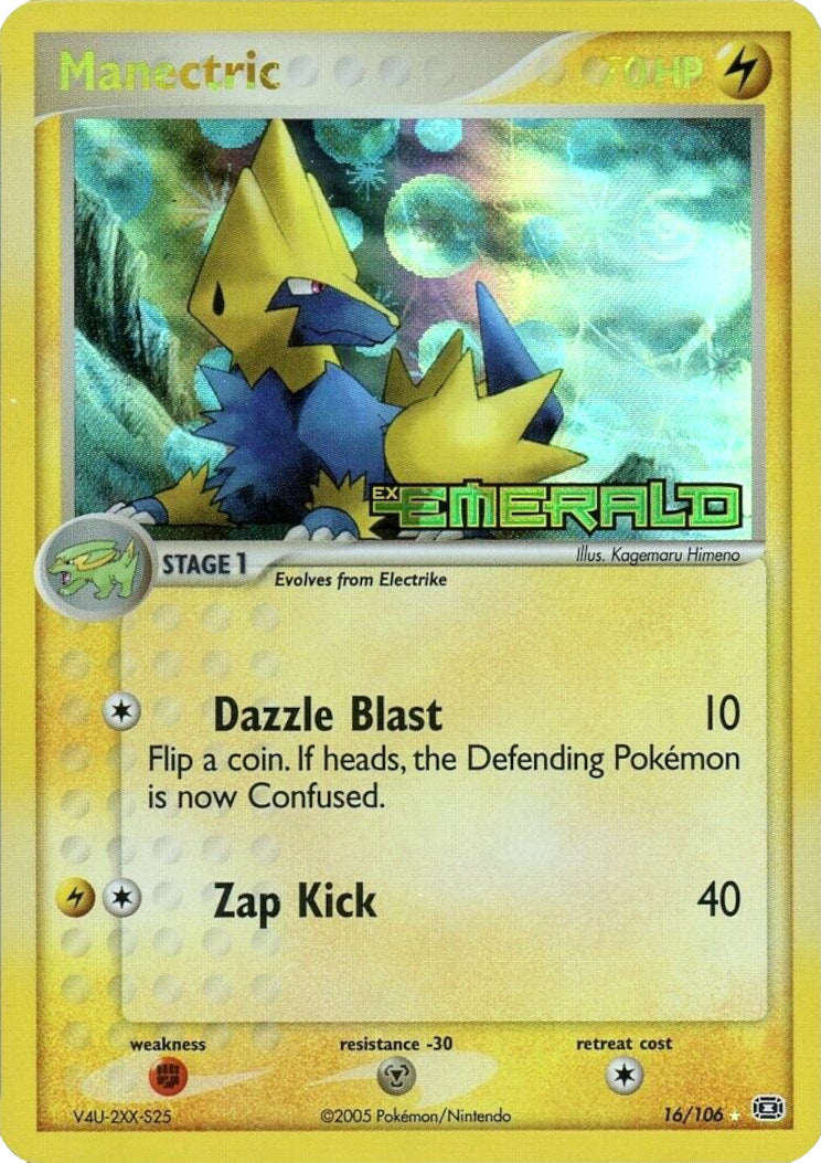 Manectric (16/106) (Stamped) [EX: Emerald] | Jomio and Rueliete's Cards and Comics