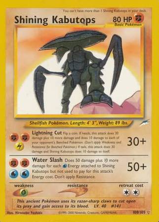 Shining Kabutops (108/105) [Neo Destiny Unlimited] | Jomio and Rueliete's Cards and Comics