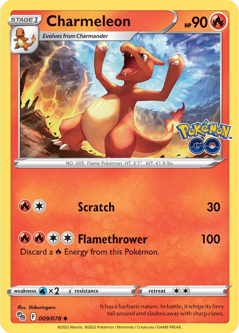 Charmeleon (009/078) [Pokémon GO] | Jomio and Rueliete's Cards and Comics