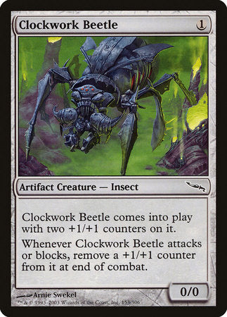 Clockwork Beetle [Mirrodin] | Jomio and Rueliete's Cards and Comics