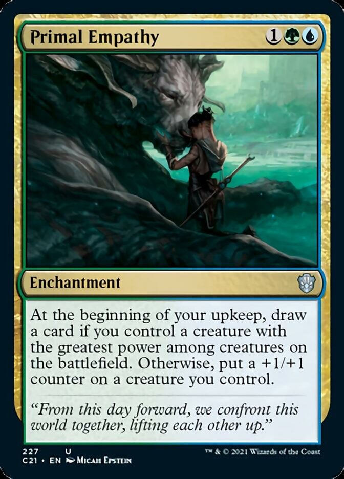 Primal Empathy [Commander 2021] | Jomio and Rueliete's Cards and Comics