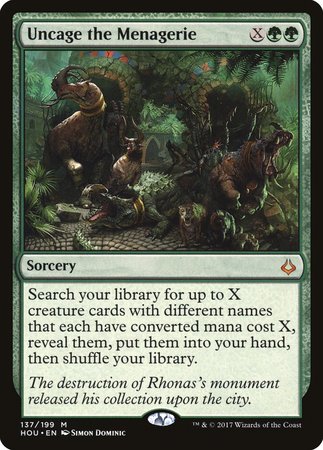 Uncage the Menagerie [Hour of Devastation] | Jomio and Rueliete's Cards and Comics