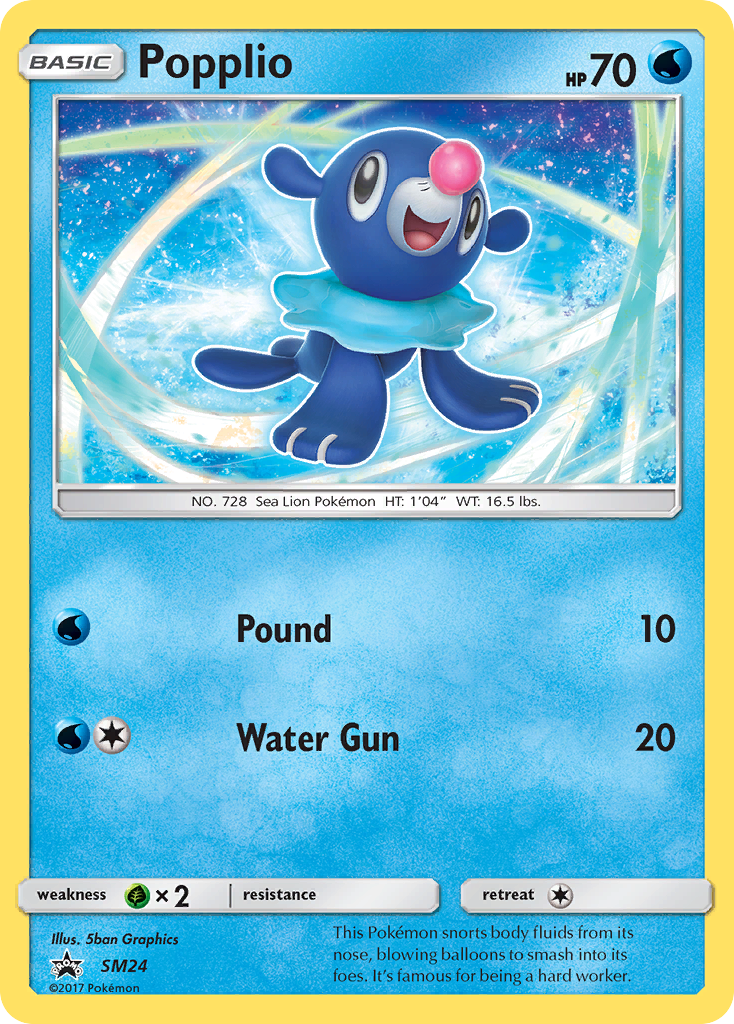 Popplio (SM24) [Sun & Moon: Black Star Promos] | Jomio and Rueliete's Cards and Comics