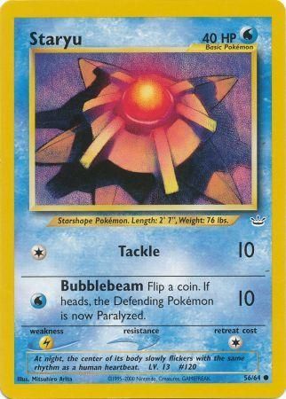 Staryu (56/64) [Neo Revelation Unlimited] | Jomio and Rueliete's Cards and Comics