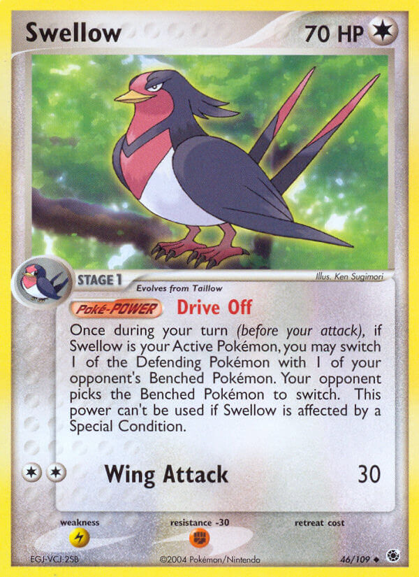 Swellow (46/109) [EX: Battle Stadium] | Jomio and Rueliete's Cards and Comics