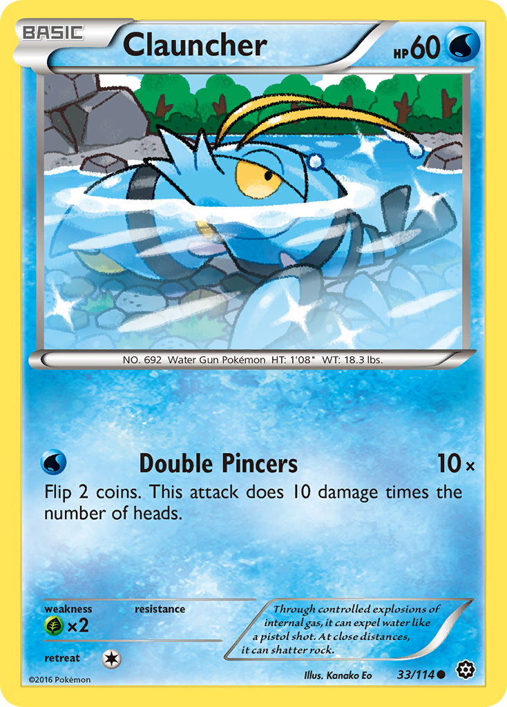 Clauncher (33/114) [XY: Steam Siege] | Jomio and Rueliete's Cards and Comics