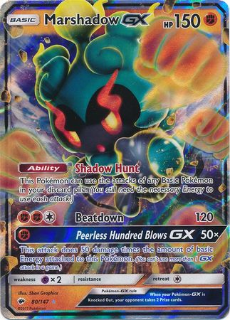 Marshadow GX (80/147) (Jumbo Card) [Sun & Moon: Burning Shadows] | Jomio and Rueliete's Cards and Comics