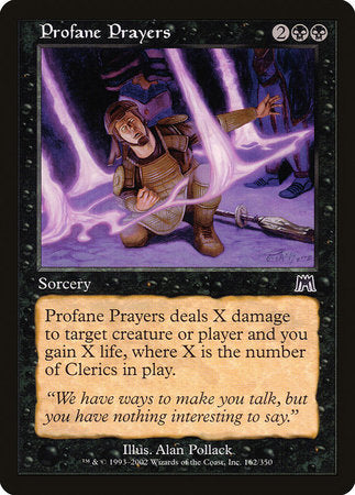 Profane Prayers [Onslaught] | Jomio and Rueliete's Cards and Comics