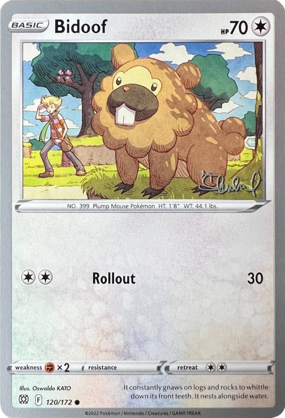 Bidoof (120/172) (ADP - Ondrej Skubal) [World Championships 2022] | Jomio and Rueliete's Cards and Comics