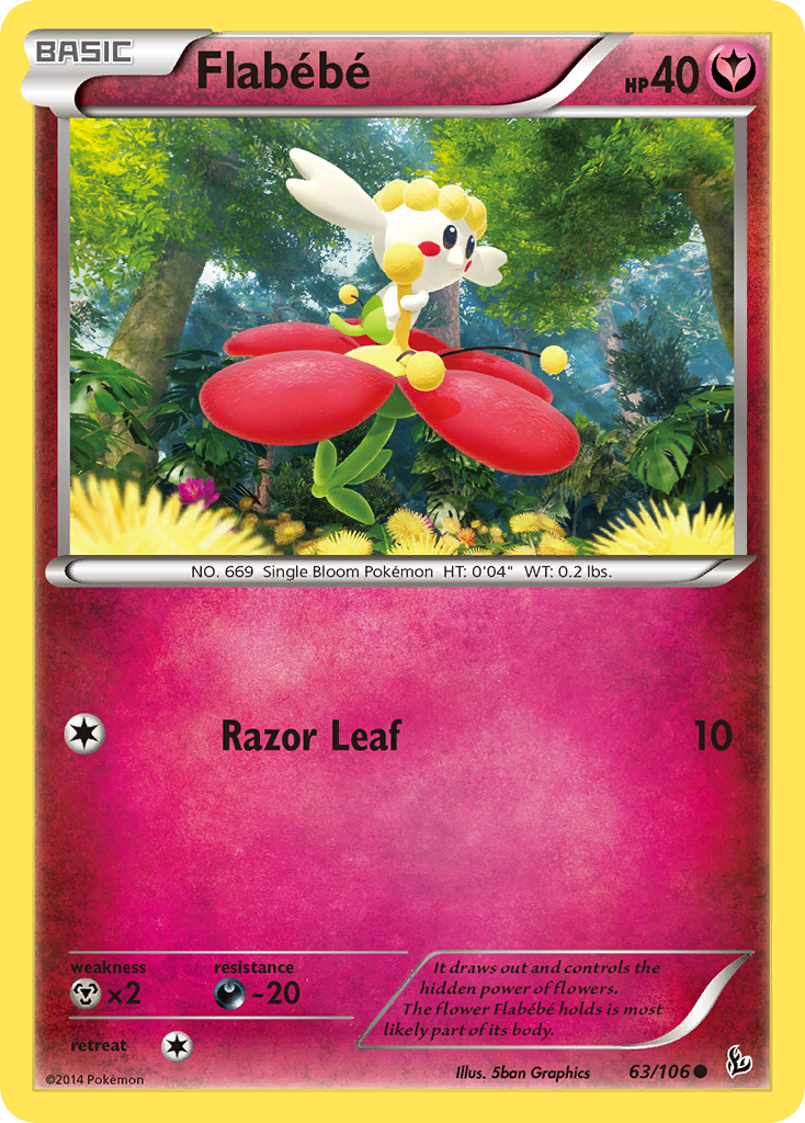 Flabebe (63/106) [XY: Flashfire] | Jomio and Rueliete's Cards and Comics