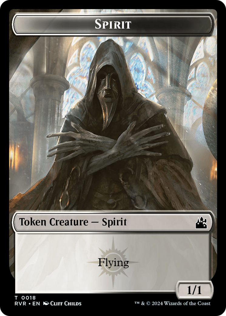 Spirit (0018) // Sphinx Double-Sided Token [Ravnica Remastered Tokens] | Jomio and Rueliete's Cards and Comics