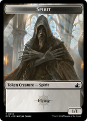 Spirit (0018) // Wurm Double-Sided Token [Ravnica Remastered Tokens] | Jomio and Rueliete's Cards and Comics