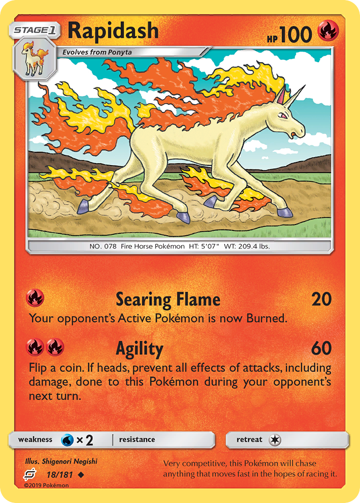 Rapidash (18/181) [Sun & Moon: Team Up] | Jomio and Rueliete's Cards and Comics