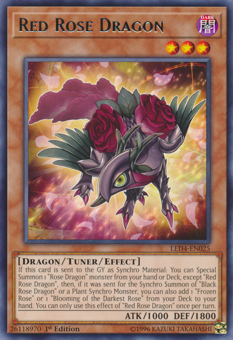 Red Rose Dragon [LED4-EN025] Rare | Jomio and Rueliete's Cards and Comics
